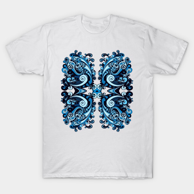 Miniature Aussie Tangle 15 Var 1 Blue T-Shirt by Heatherian